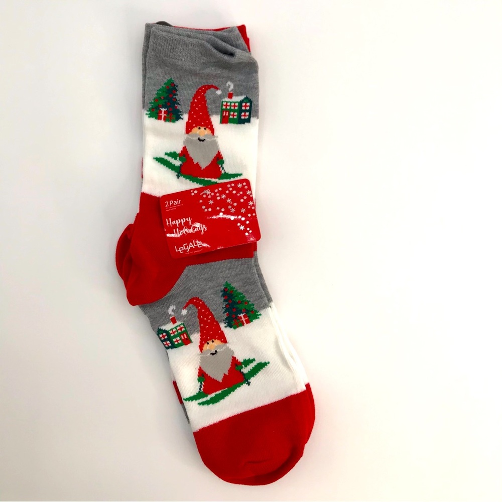 Christmas Novelty Ladies Socks 2 pairs with gift pail